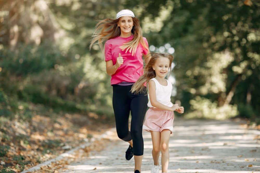 Parcours de sport en famille